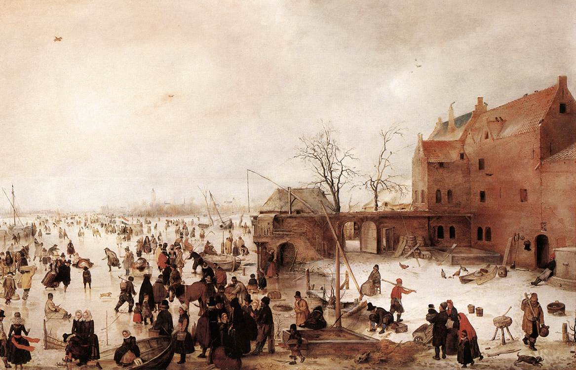 AVERCAMP, Hendrick A Scene on the Ice near a Town fg